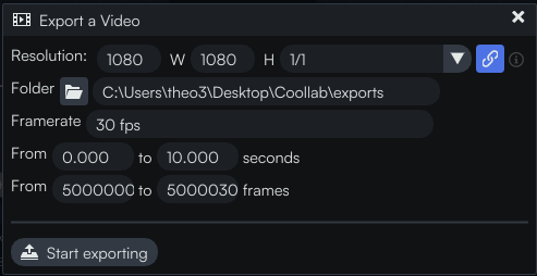 Export Video Options