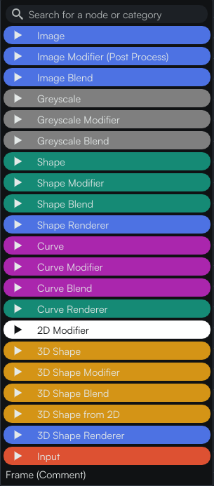 Node menu