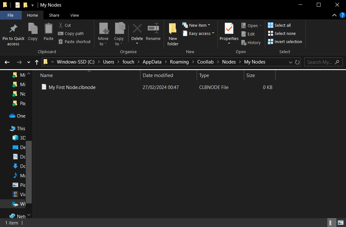 Add a node file
