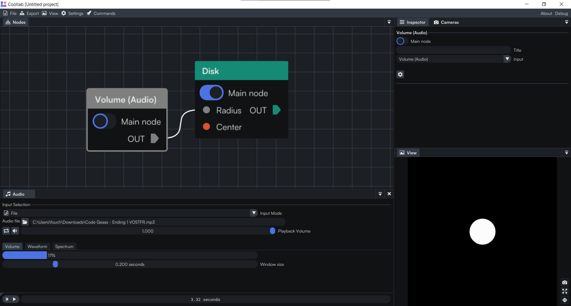 audio config window