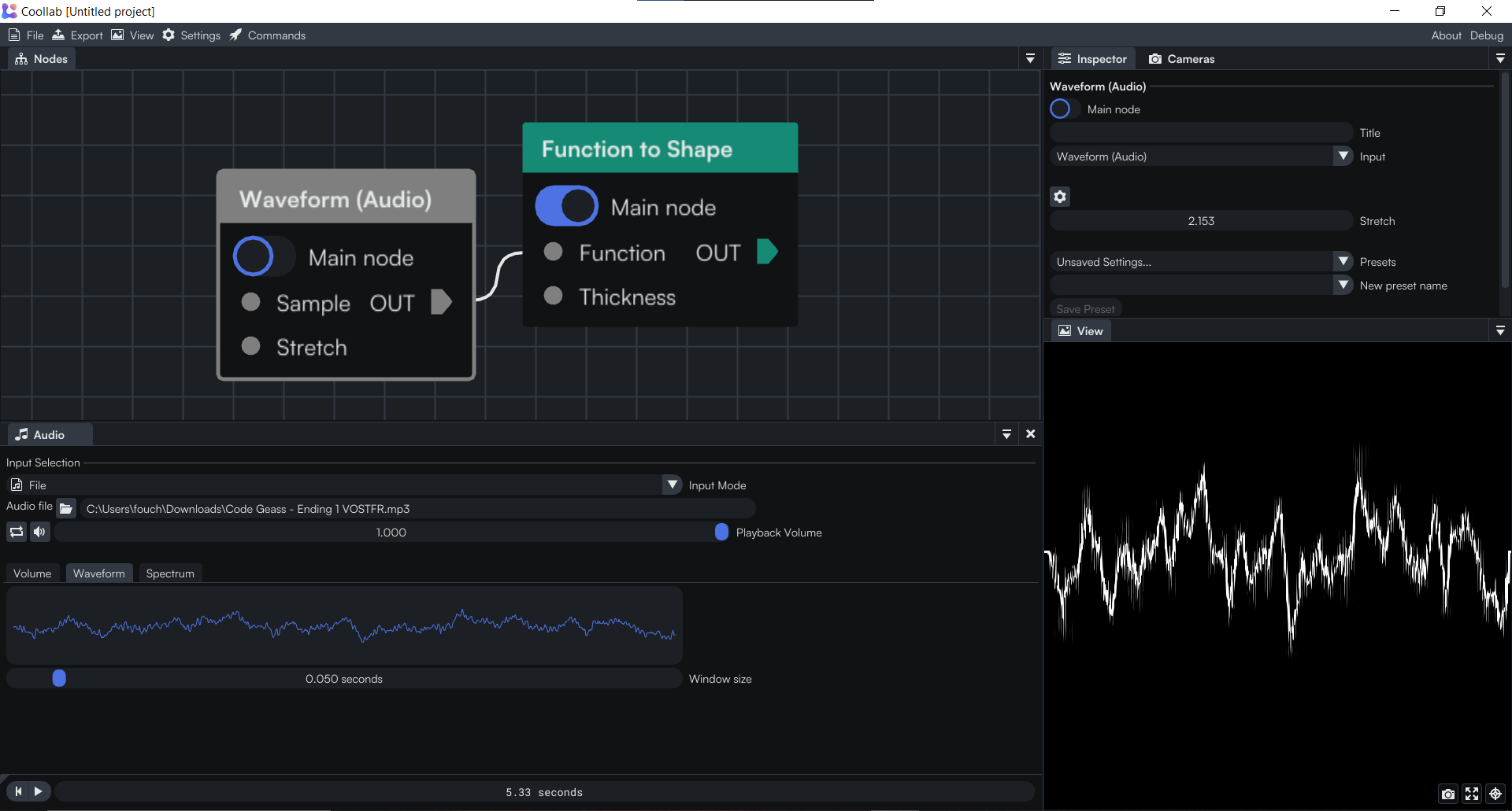 node waveform